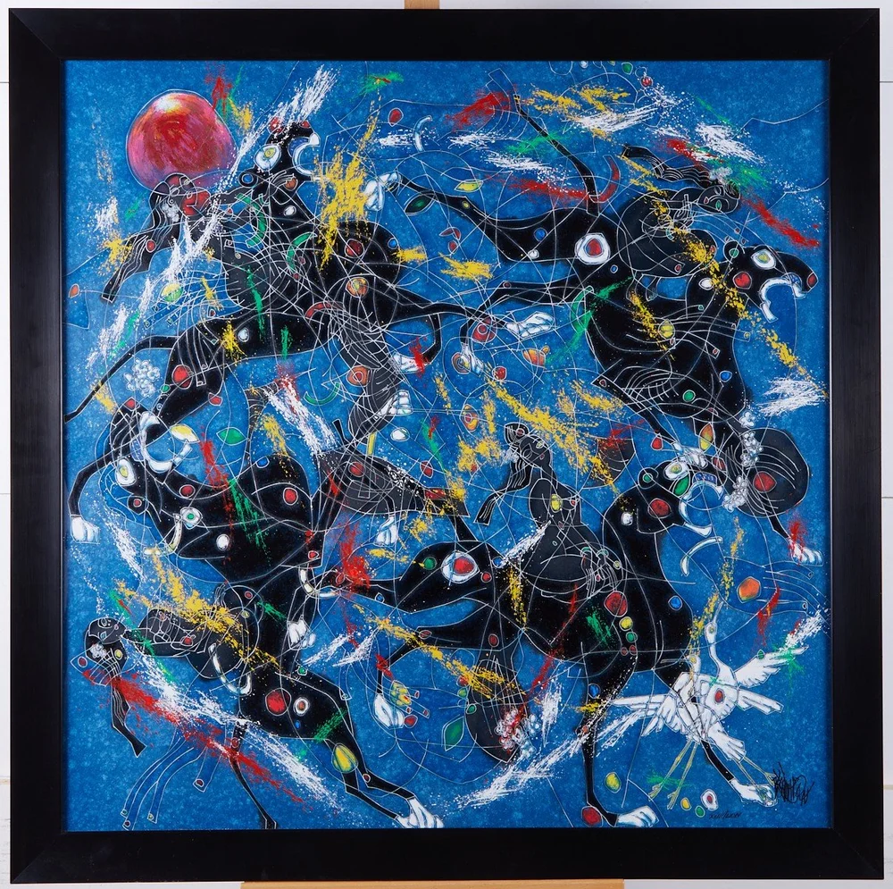 Jiang Tiefeng Serigraph Song Of The Panthers